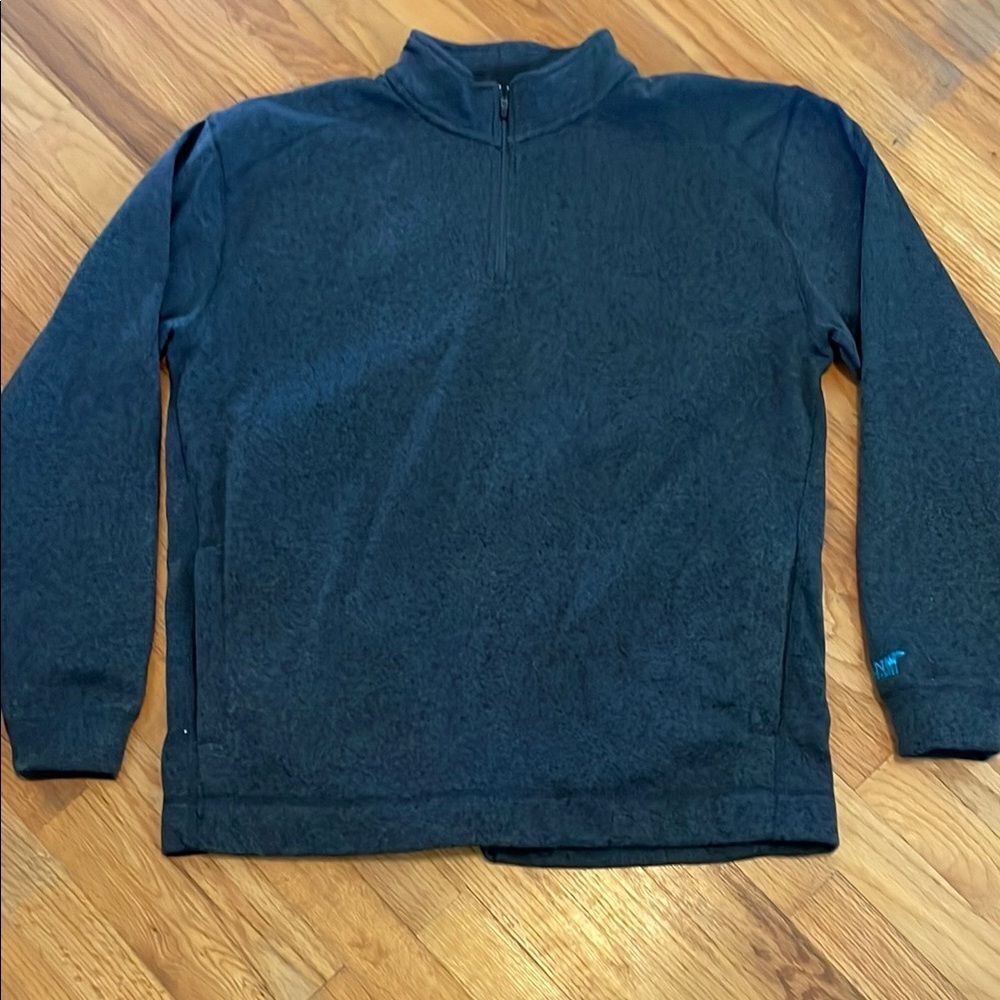 J. America Men’s XL Navy Marled Fleece Quarter Zip Sweatshirt NWT